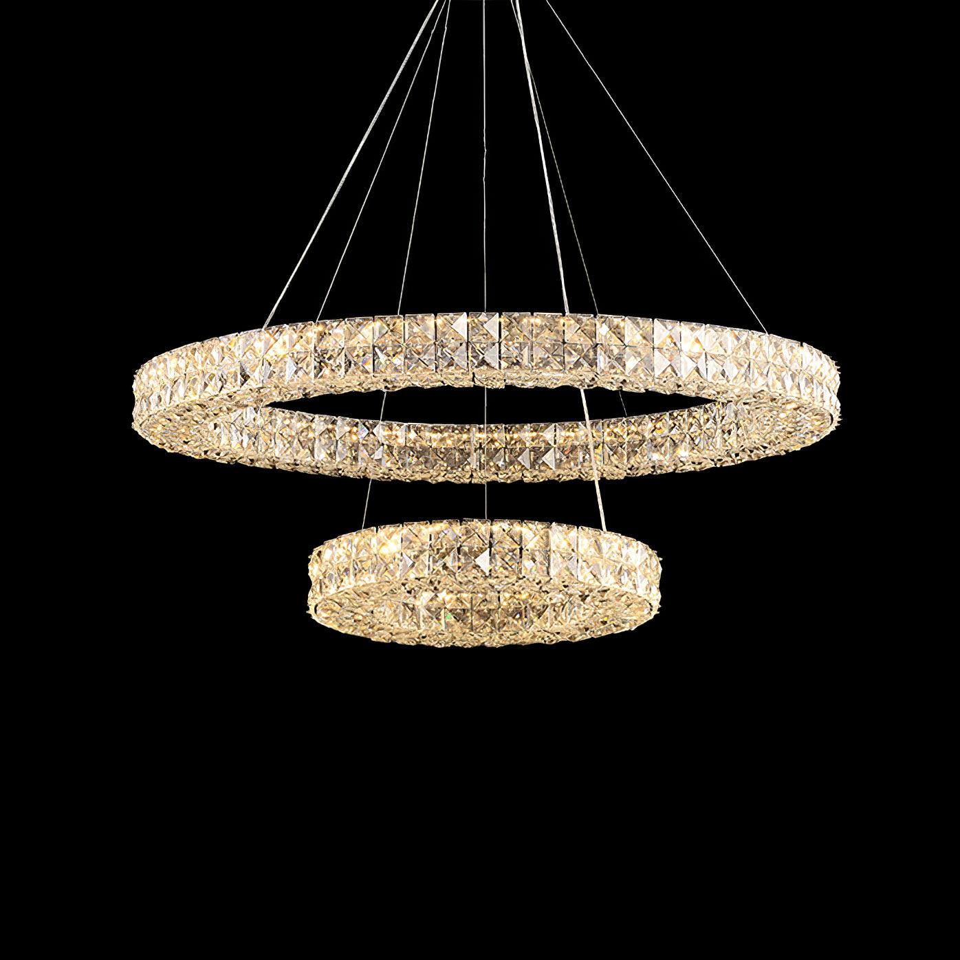 Lustra Chandelier Crystal Ring Spiridon Luxe-Neutral Decor