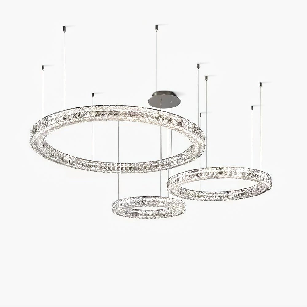 Lustra Chandelier Crystal Ring Spiridon Luxe-Neutral Decor