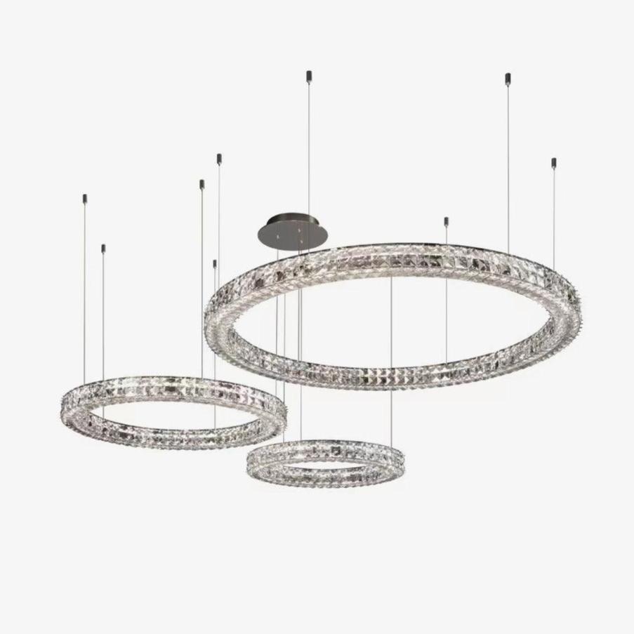 Lustra Chandelier Crystal Ring Spiridon Luxe-Neutral Decor