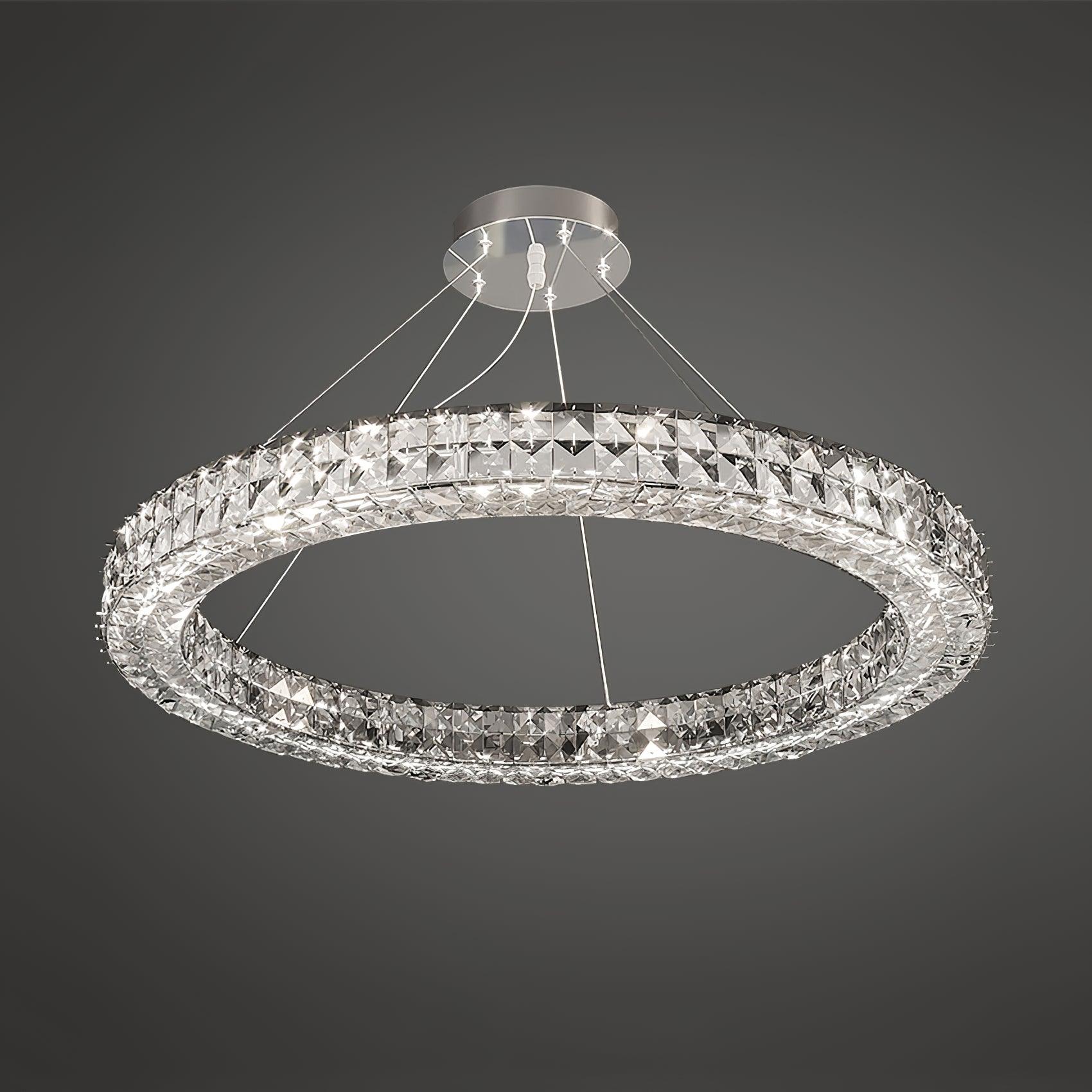 Lustra Chandelier Crystal Ring Spiridon Luxe-Neutral Decor