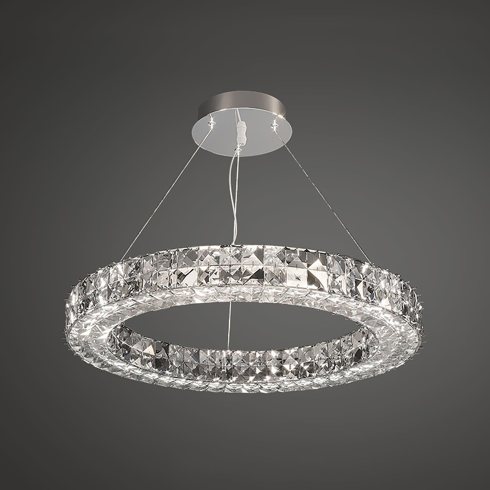 Lustra Chandelier Crystal Ring Spiridon Luxe-Neutral Decor