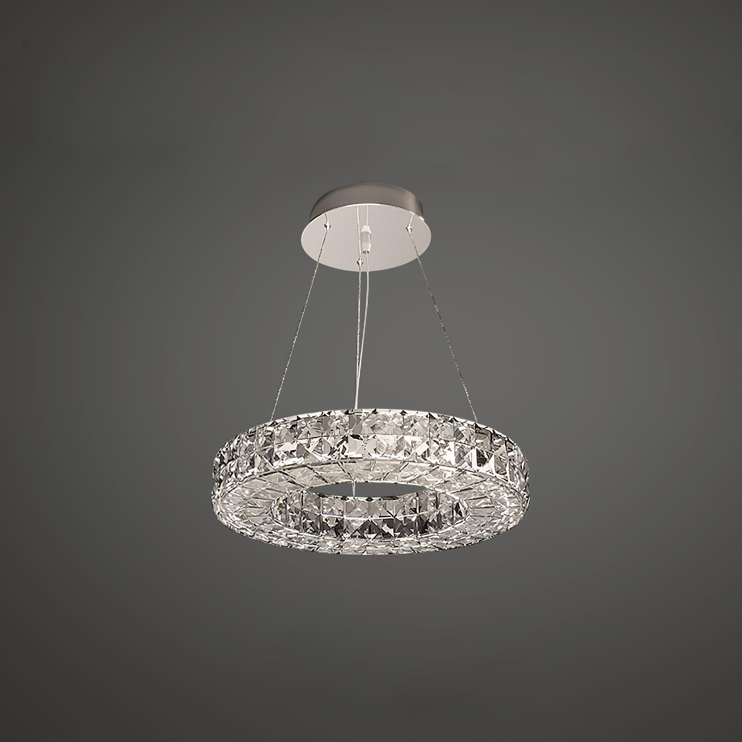 Lustra Chandelier Crystal Ring Spiridon Luxe-Neutral Decor