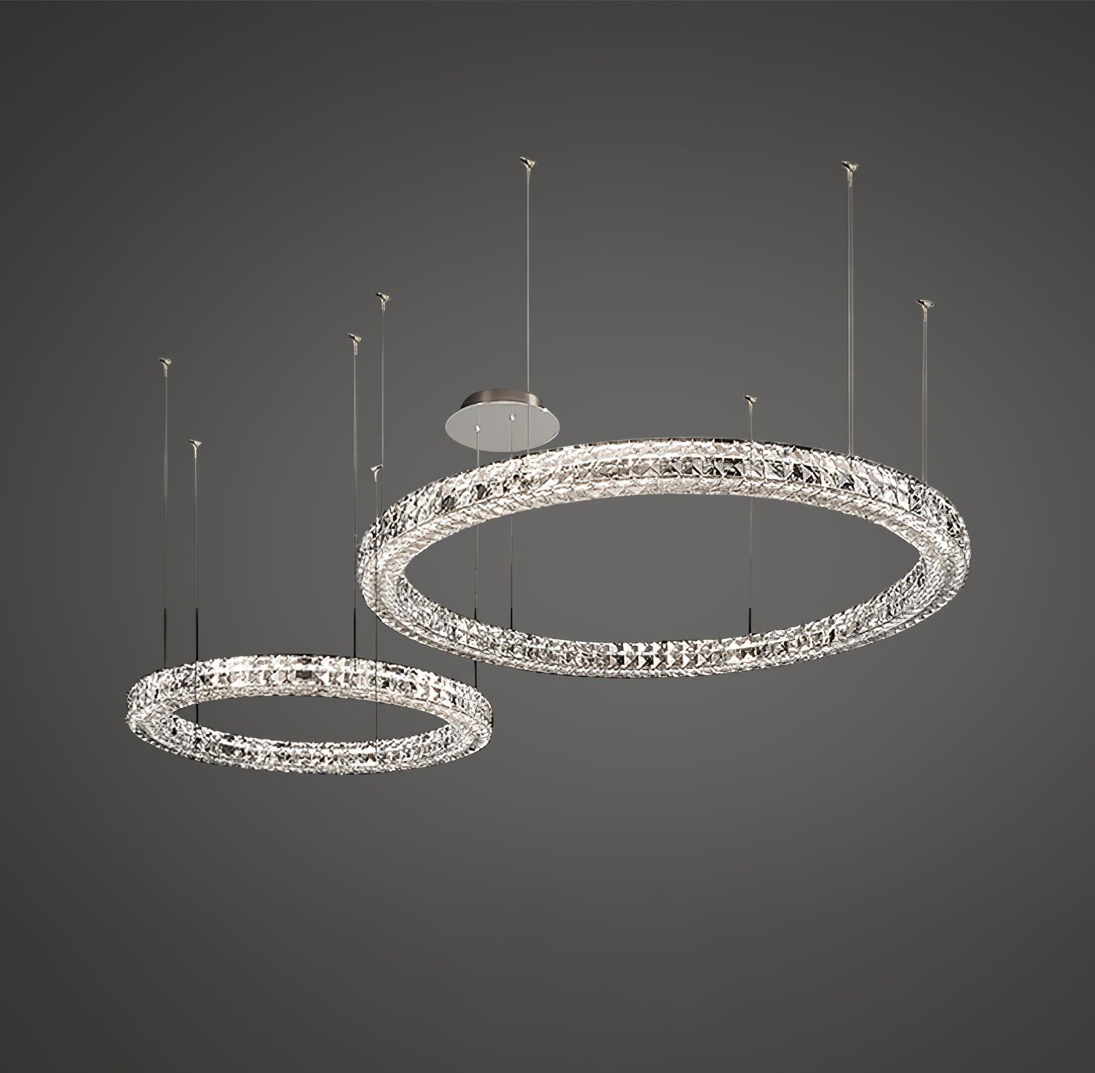 Lustra Chandelier Crystal Ring Spiridon Luxe-Neutral Decor