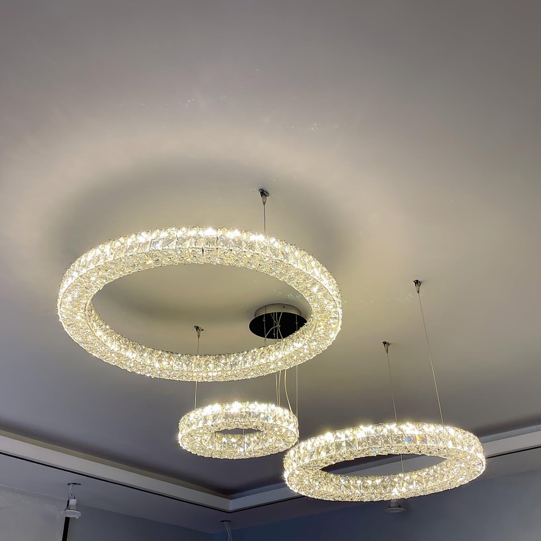 Lustra Chandelier Crystal Ring Spiridon Luxe-Neutral Decor