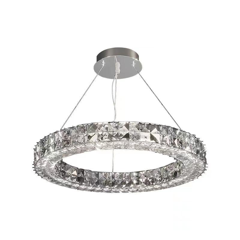 Lustra Chandelier Crystal Ring Spiridon Luxe-Neutral Decor