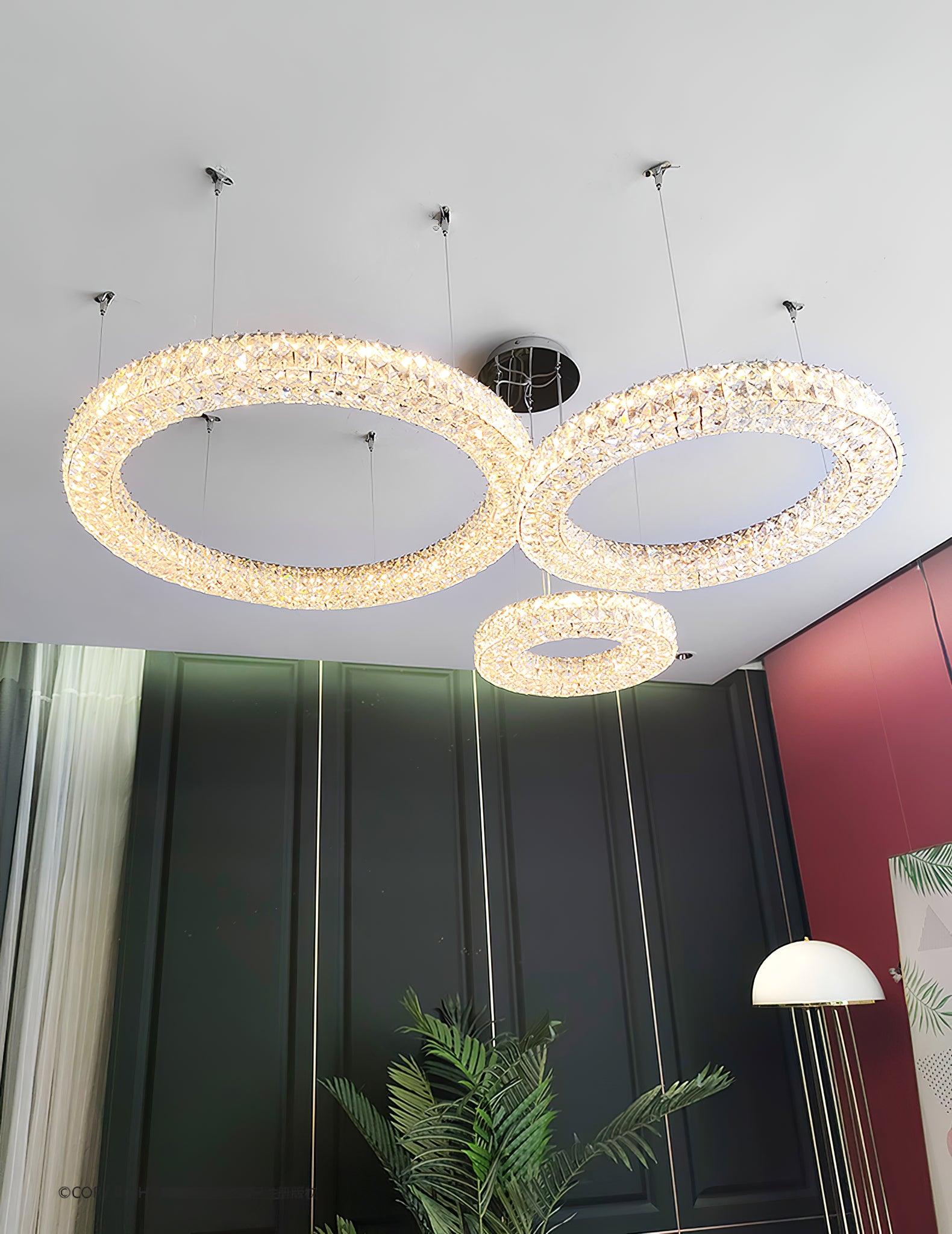 Lustra Chandelier Crystal Ring Spiridon Luxe-Neutral Decor