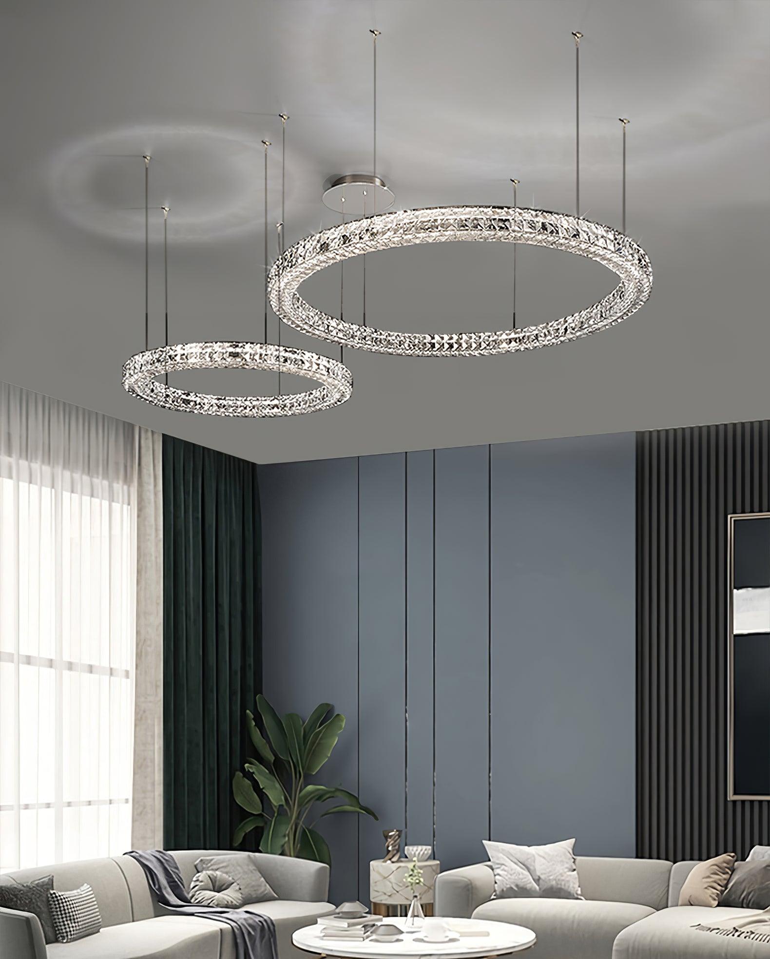 Lustra Chandelier Crystal Ring Spiridon Luxe-Neutral Decor