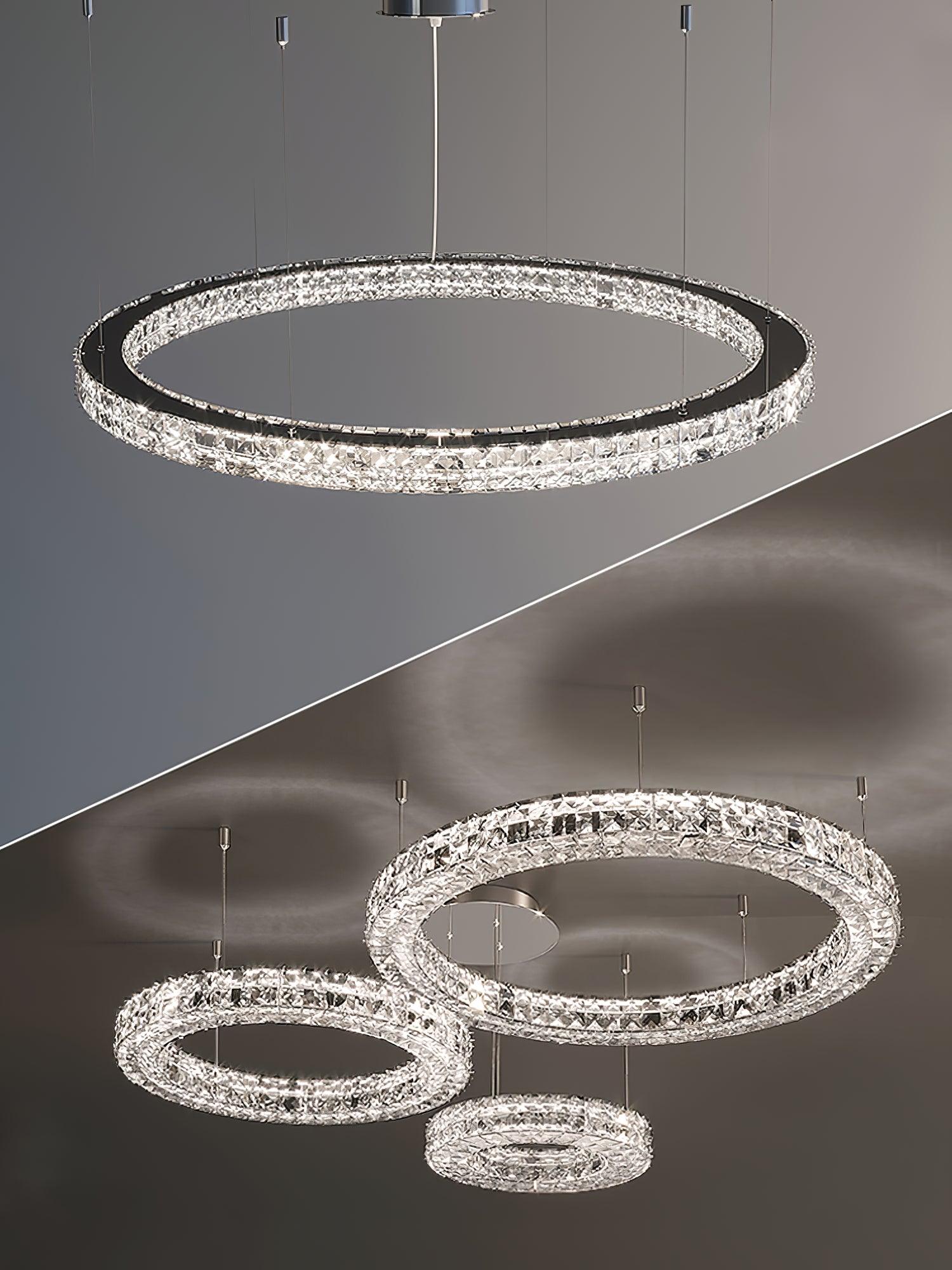 Lustra Chandelier Crystal Ring Spiridon Luxe-Neutral Decor