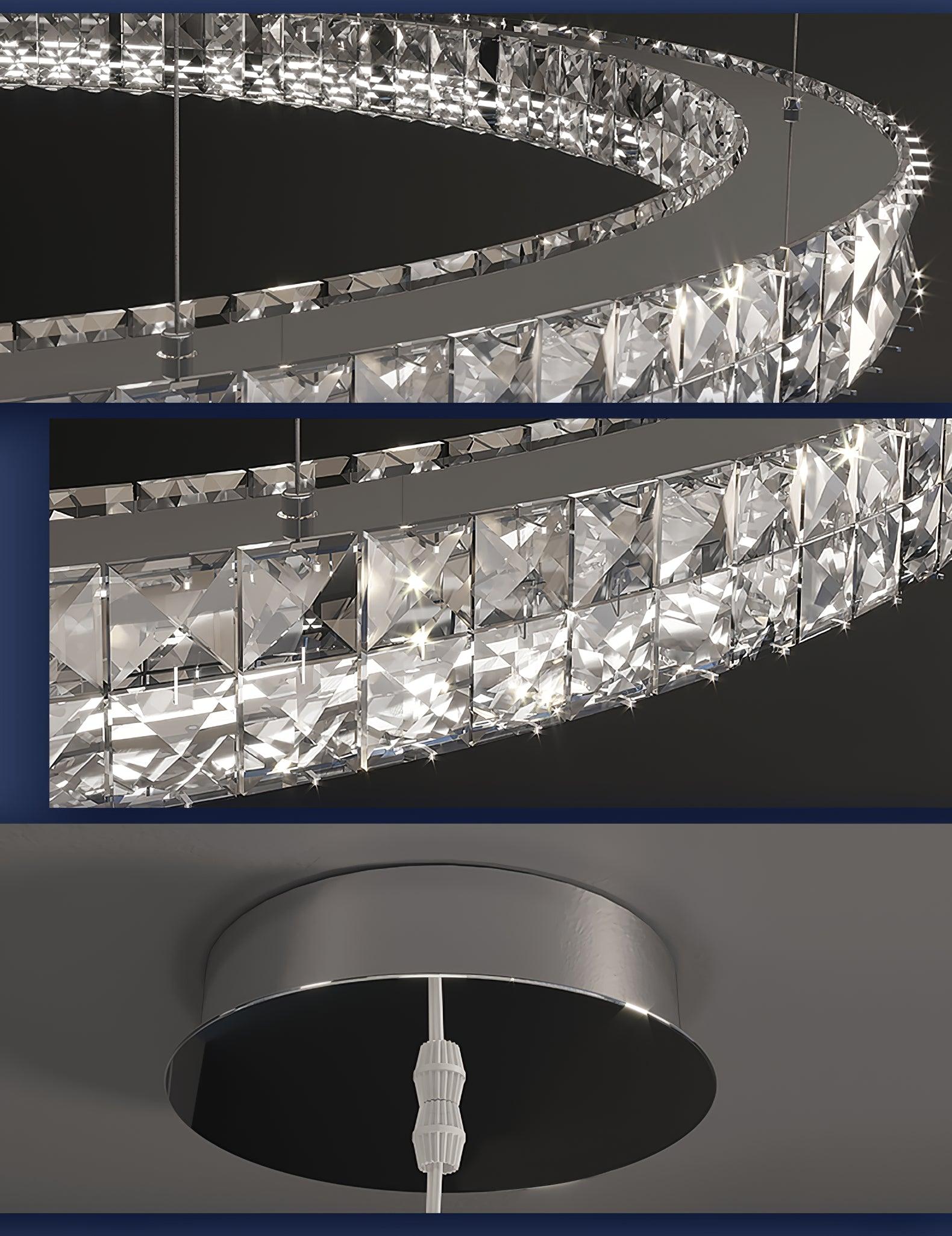 Lustra Chandelier Crystal Ring Spiridon Luxe-Neutral Decor