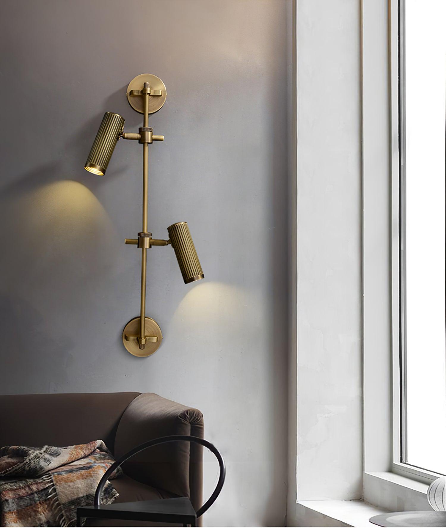 Kirixel Brass Industrial Wall Lamp-Neutral Decor