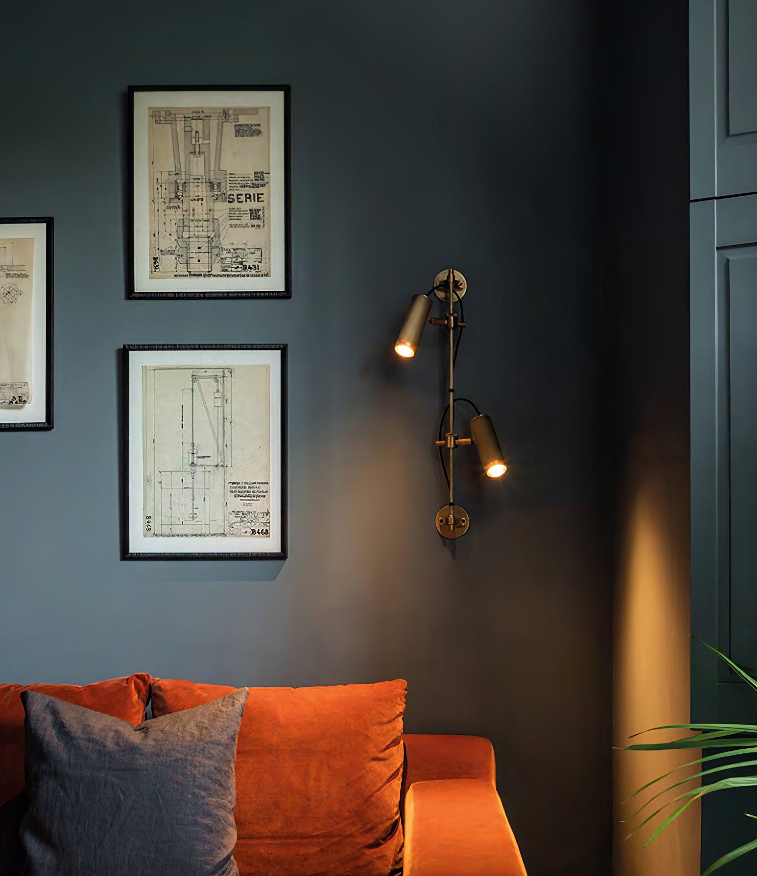 Kirixel Brass Industrial Wall Lamp-Neutral Decor