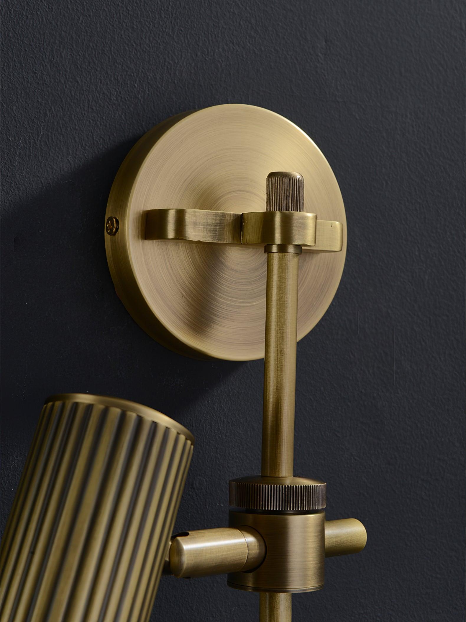 Kirixel Brass Industrial Wall Lamp-Neutral Decor
