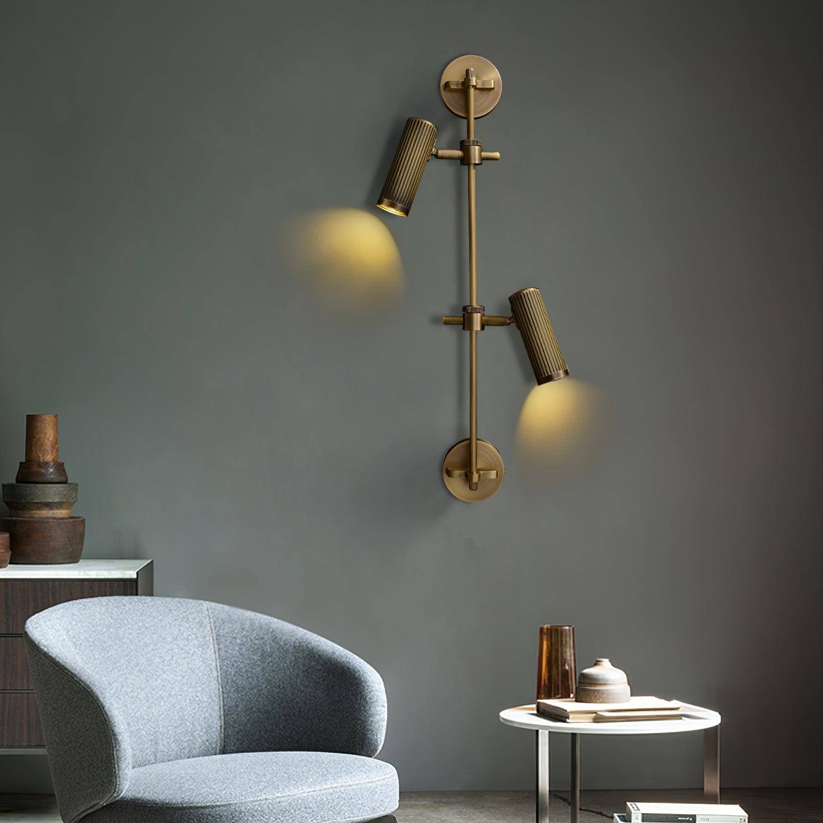 Kirixel Brass Industrial Wall Lamp-Neutral Decor