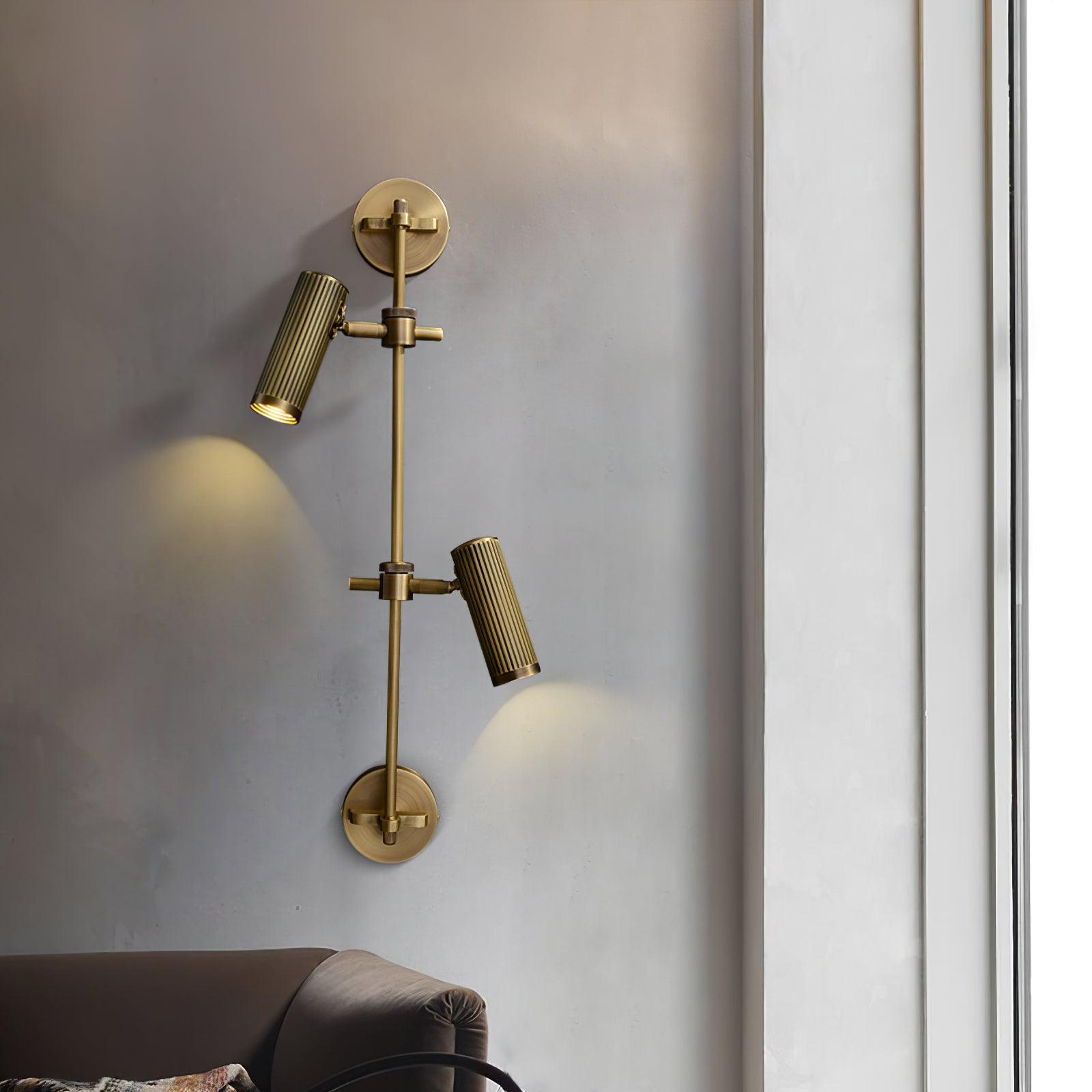 Kirixel Brass Industrial Wall Lamp-Neutral Decor