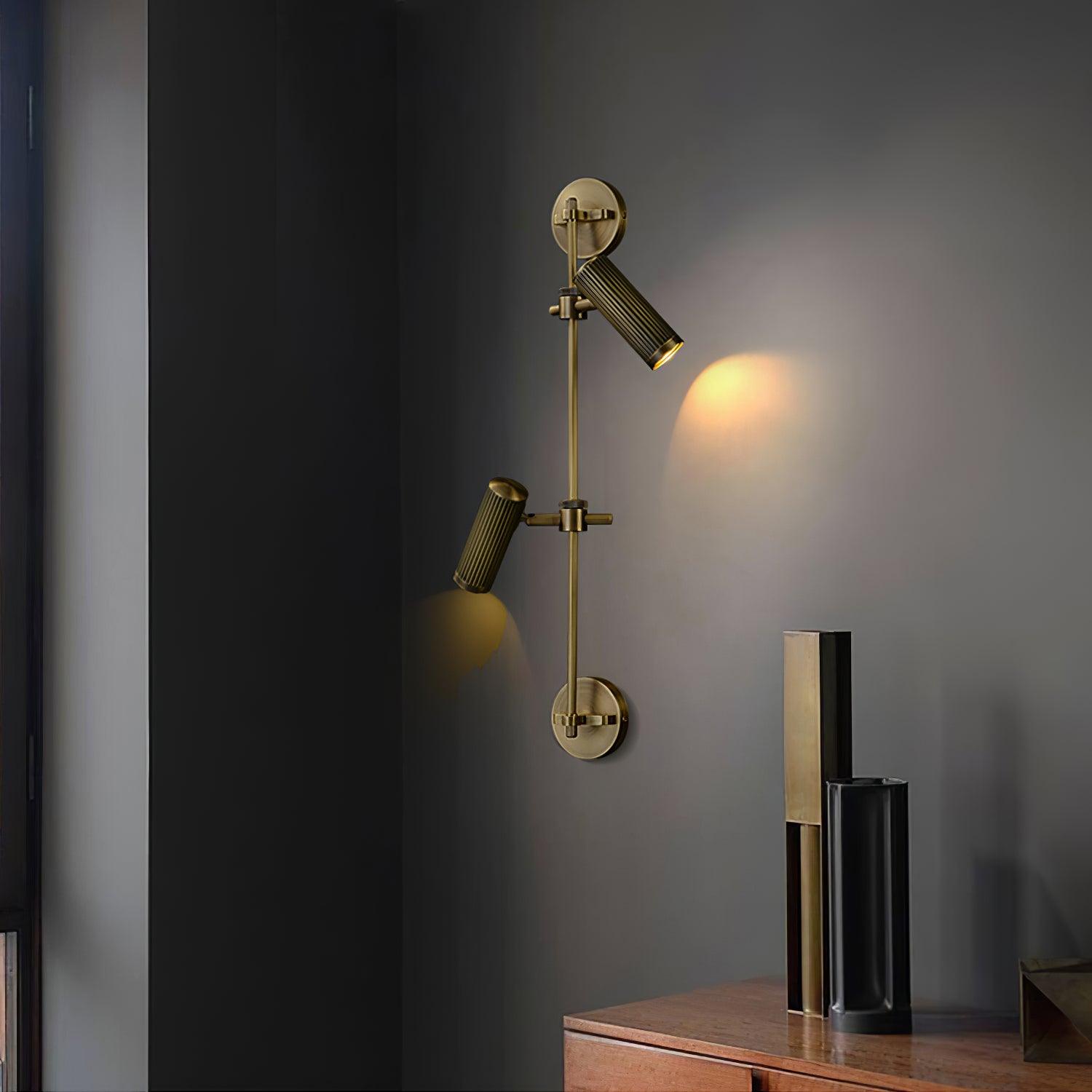 Kirixel Brass Industrial Wall Lamp-Neutral Decor