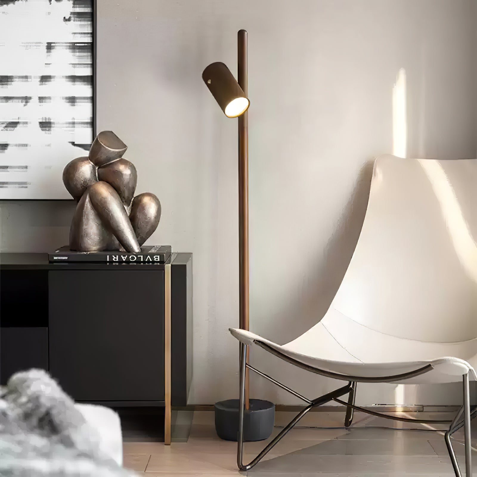 Kirixy Floor Lamp Spotlight Wood-Neutral Decor