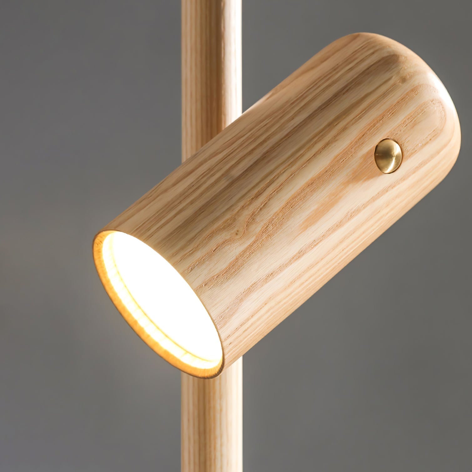 Kirixy Floor Lamp Spotlight Wood-Neutral Decor