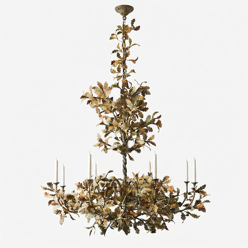 Dimensions and scale diagram for the Spring Oak Tree Chandelier.