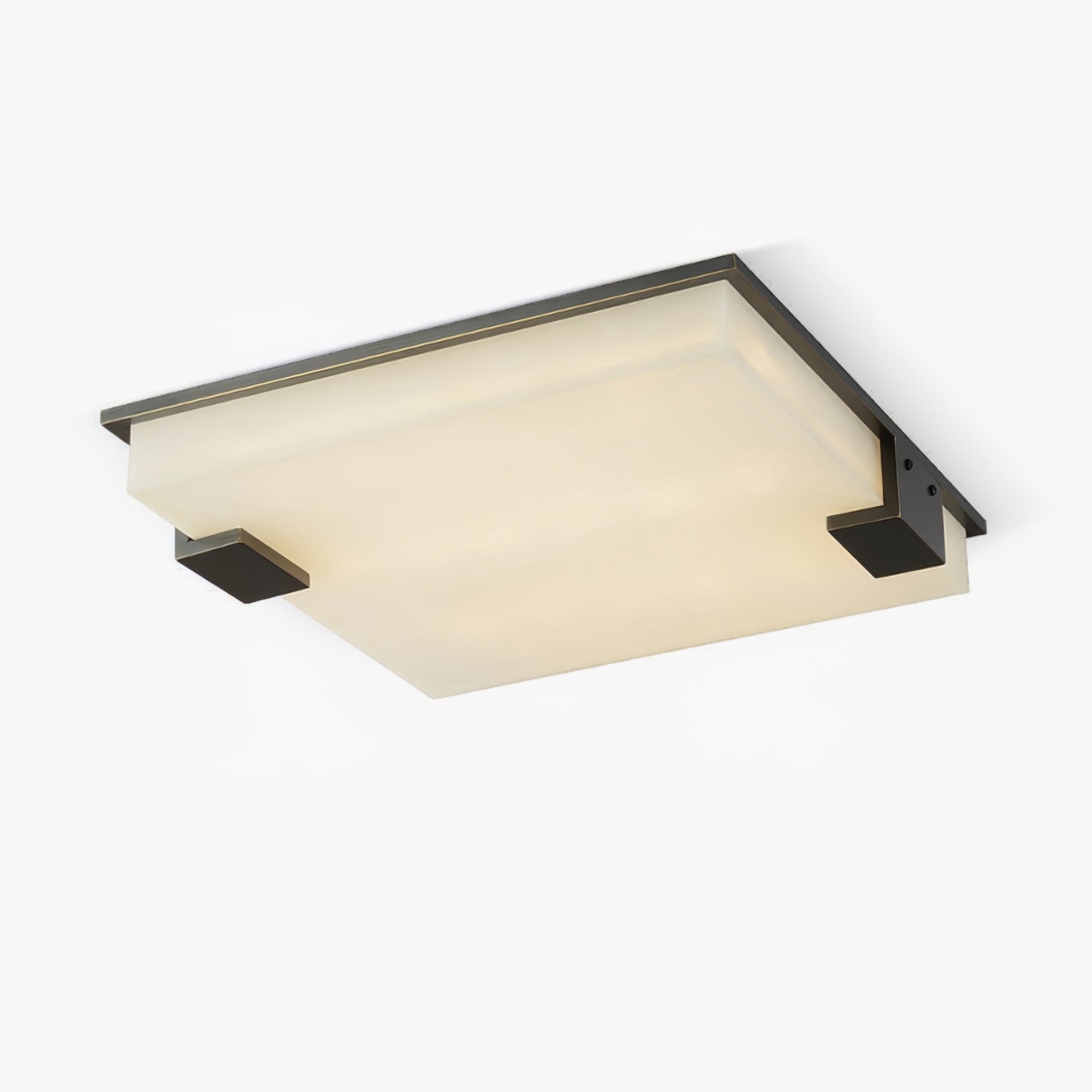 Kevenq Minimalist Alabaster Ceiling Light-Neutral Decor