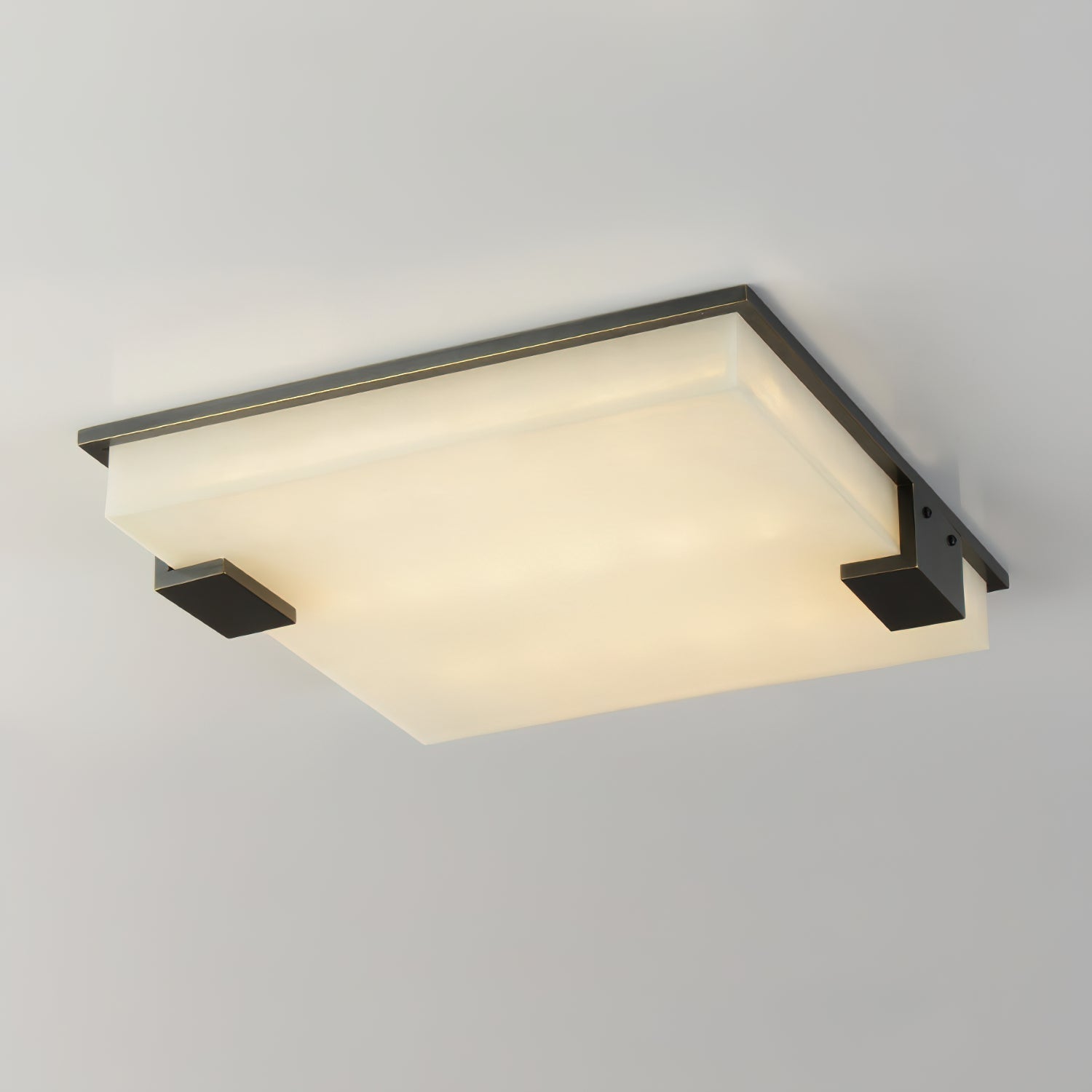 Kevenq Minimalist Alabaster Ceiling Light-Neutral Decor