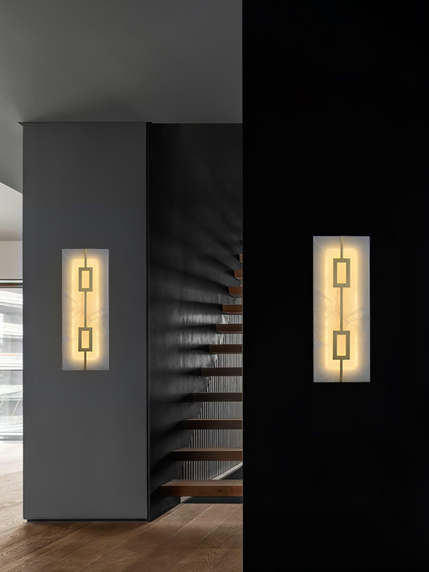 Alvelor Geometric Alabaster Wall Light-Neutral Decor