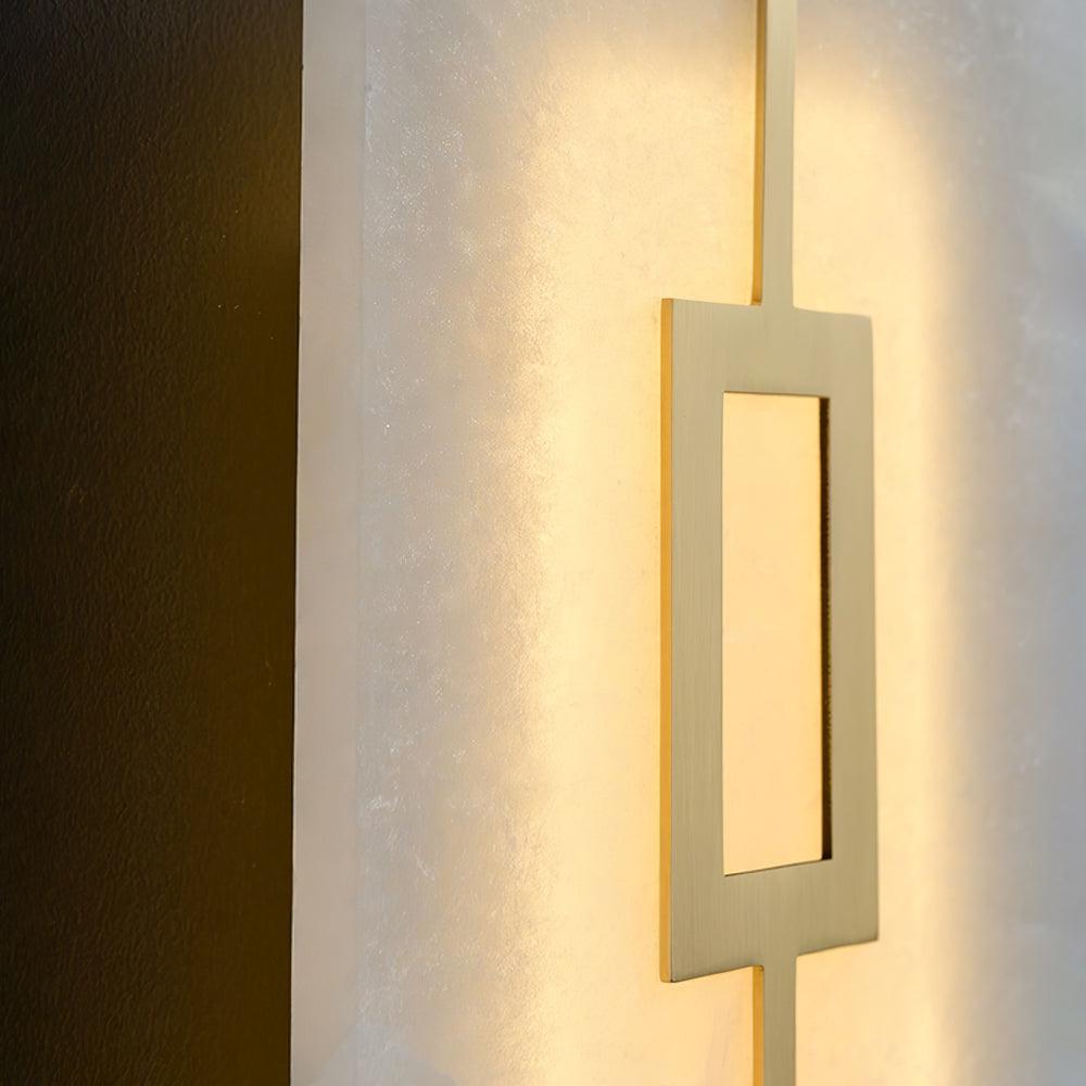Alvelor Geometric Alabaster Wall Light-Neutral Decor