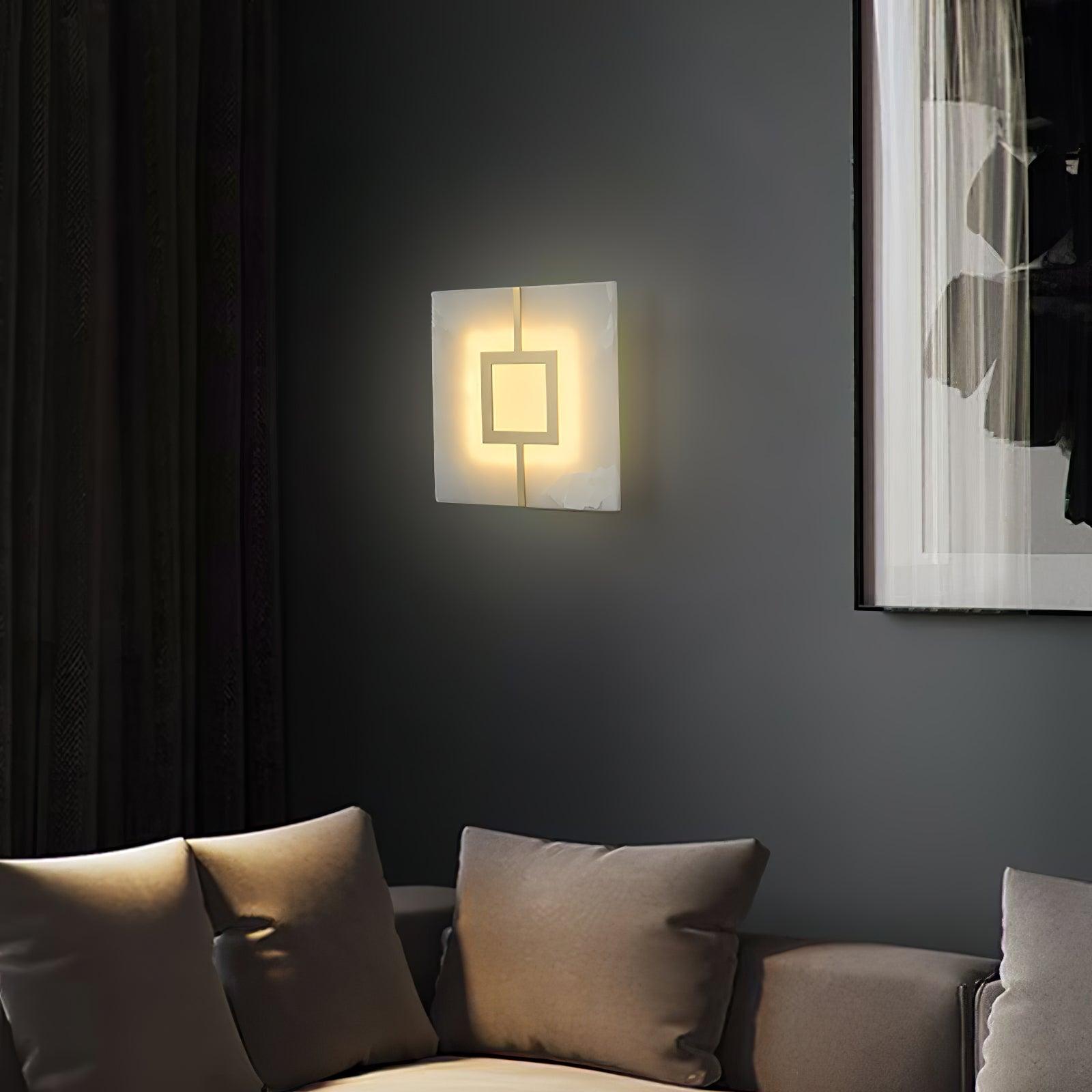 Alvelor Geometric Alabaster Wall Light-Neutral Decor