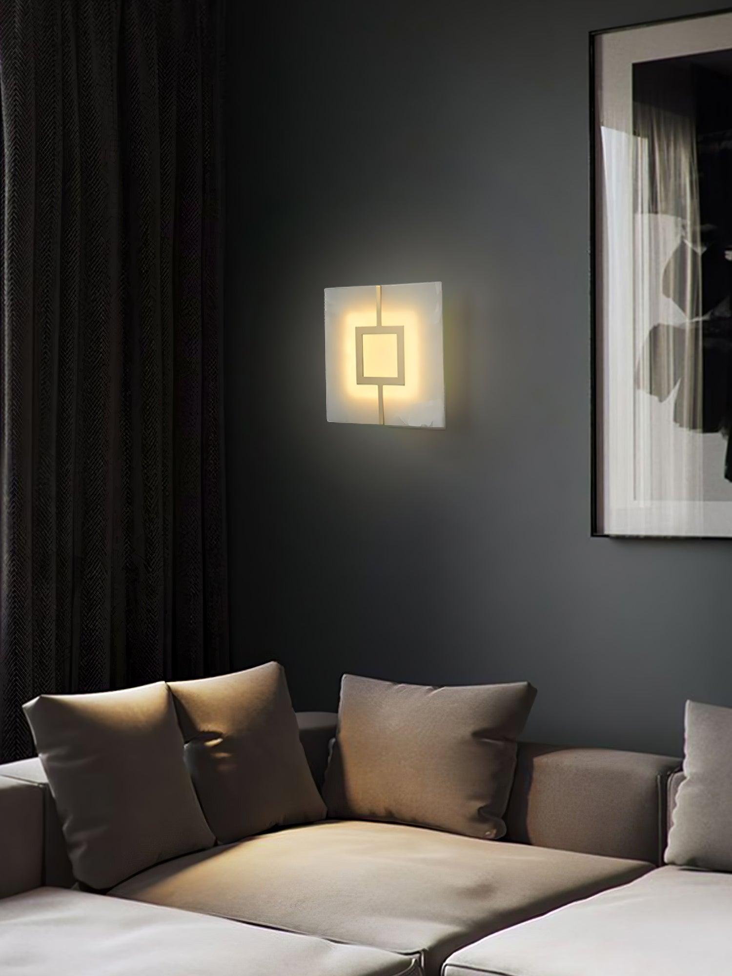 Alvelor Geometric Alabaster Wall Light-Neutral Decor