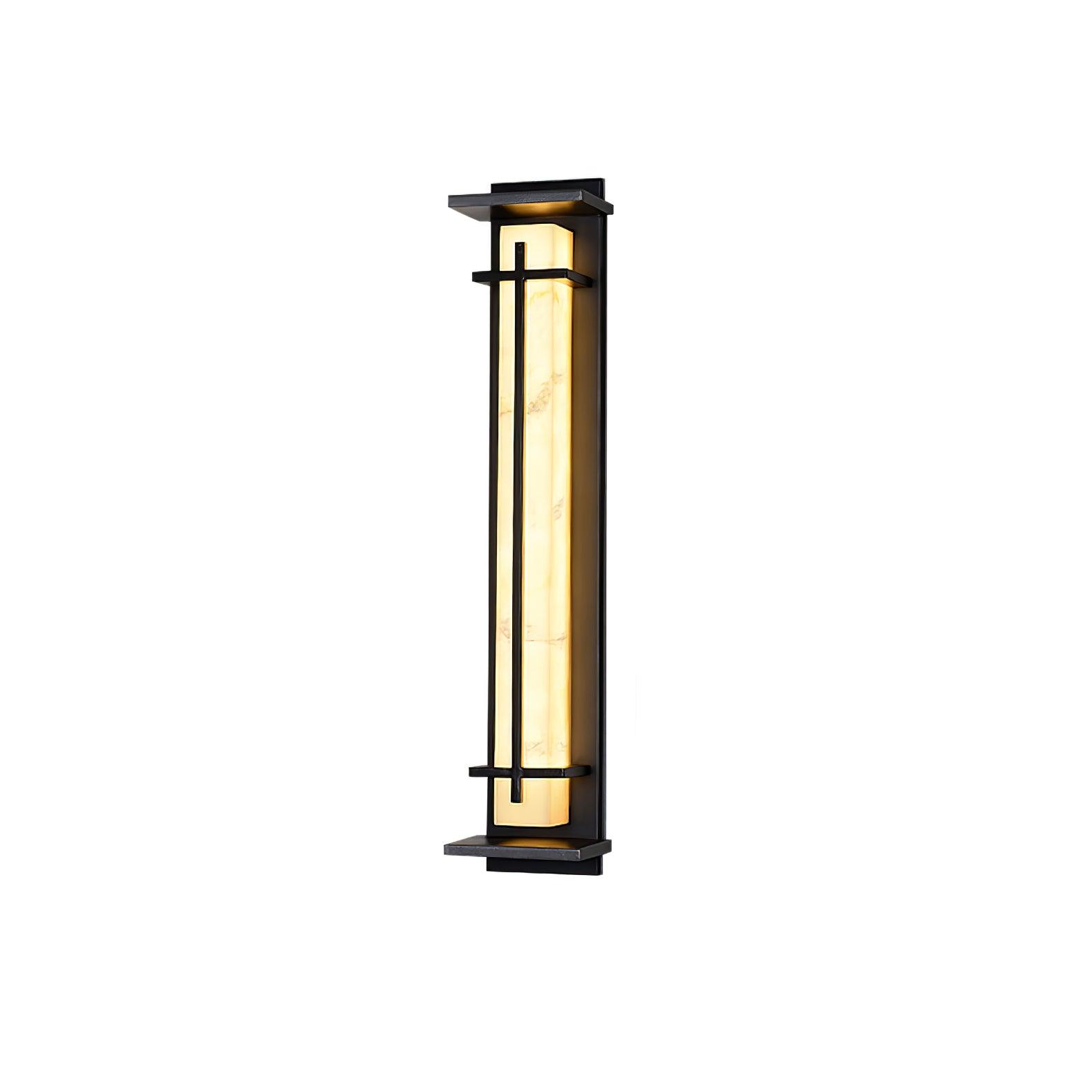 Ray Square Outdoor Wall Light Imitation Alabaster Waterproof-Neutral Decor