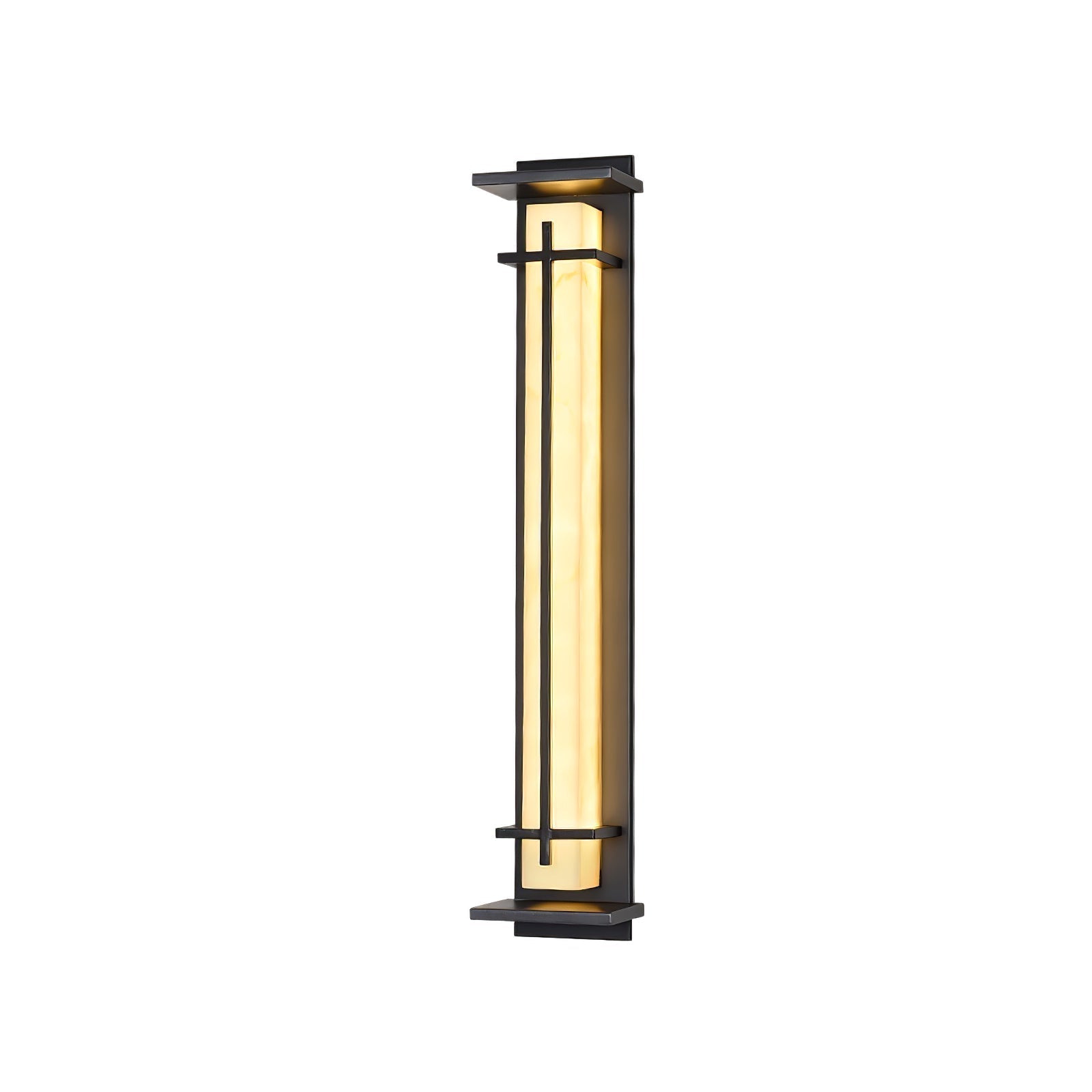 Ray Square Outdoor Wall Light Imitation Alabaster Waterproof-Neutral Decor