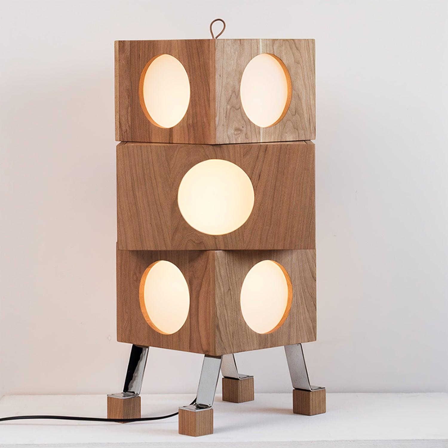 Zalynora Stacked Wood Floor Lamp-Neutral Decor