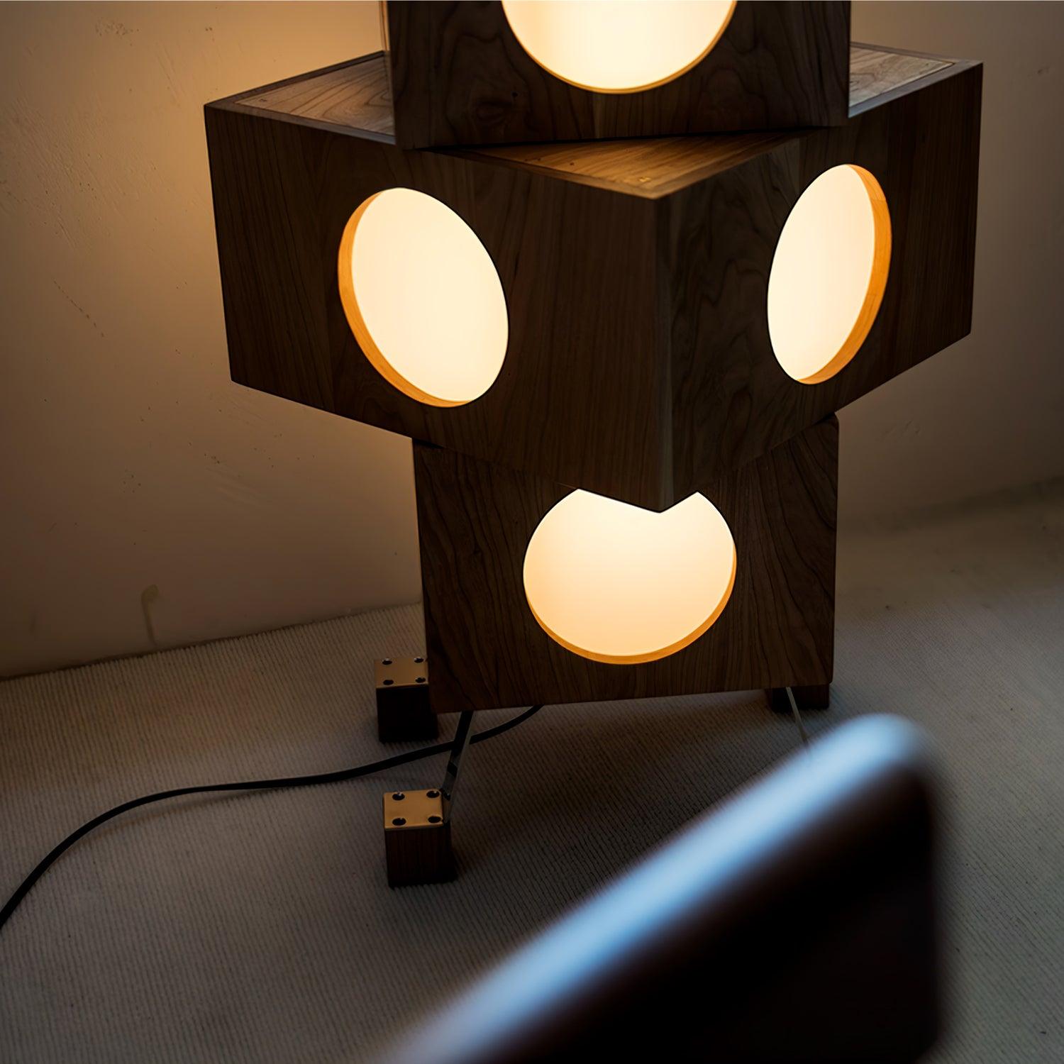 Zalynora Stacked Wood Floor Lamp-Neutral Decor