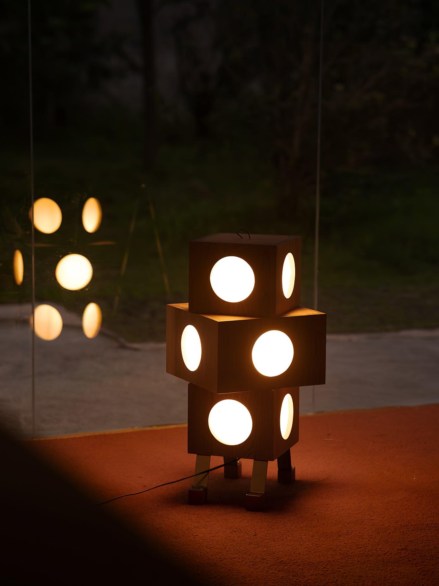 Zalynora Stacked Wood Floor Lamp-Neutral Decor