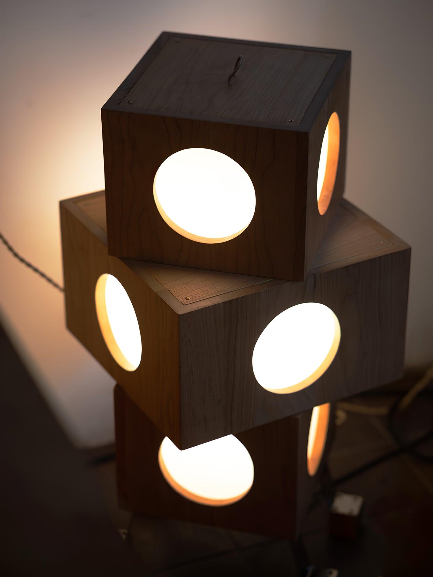 Zalynora Stacked Wood Floor Lamp-Neutral Decor