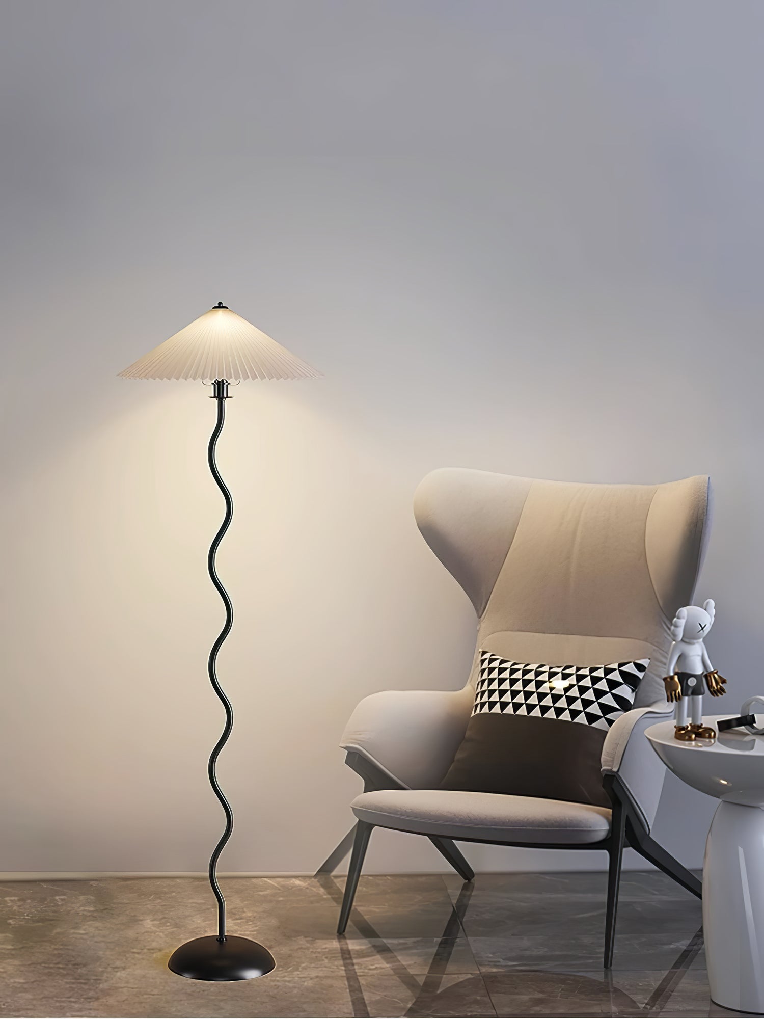 Lioraven Fabric Minimalist Floor Lamp-Neutral Decor