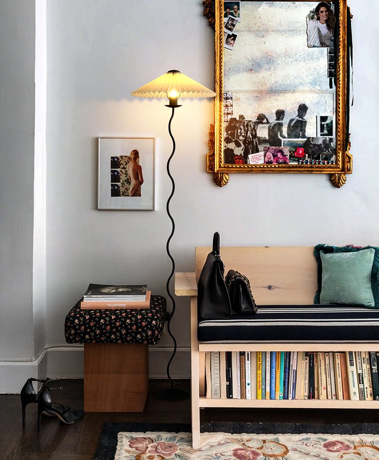 Lioraven Fabric Minimalist Floor Lamp-Neutral Decor