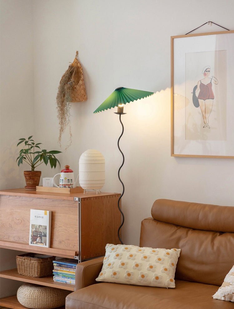 Lioraven Fabric Minimalist Floor Lamp-Neutral Decor