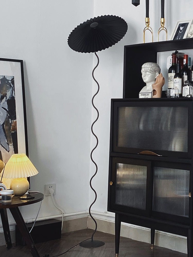 Lioraven Fabric Minimalist Floor Lamp-Neutral Decor