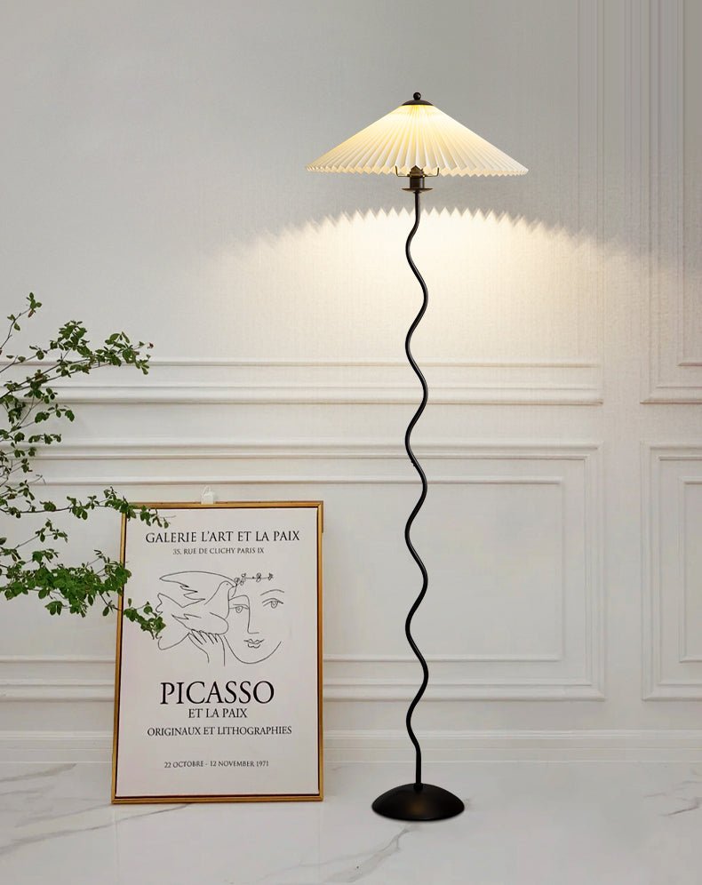 Lioraven Fabric Minimalist Floor Lamp-Neutral Decor