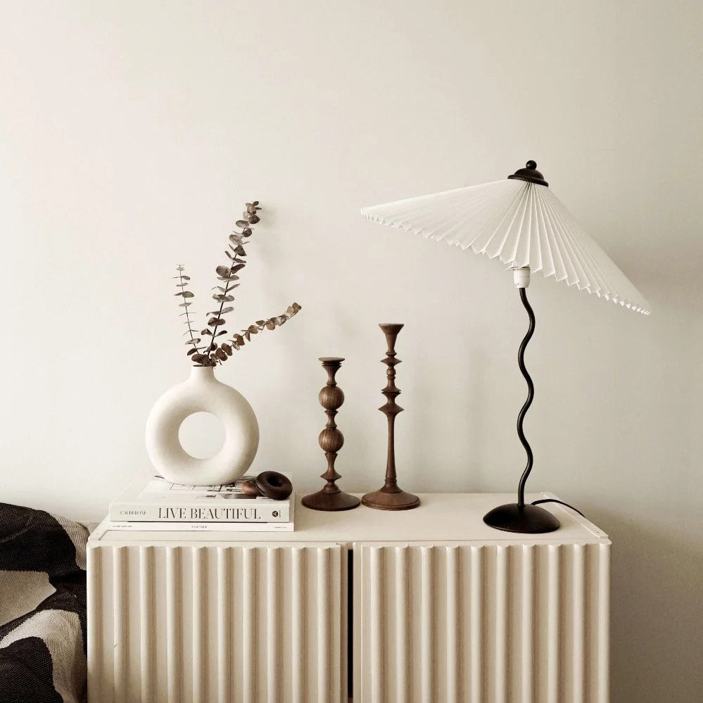 Vioro Fabric Table Lamp-Neutral Decor