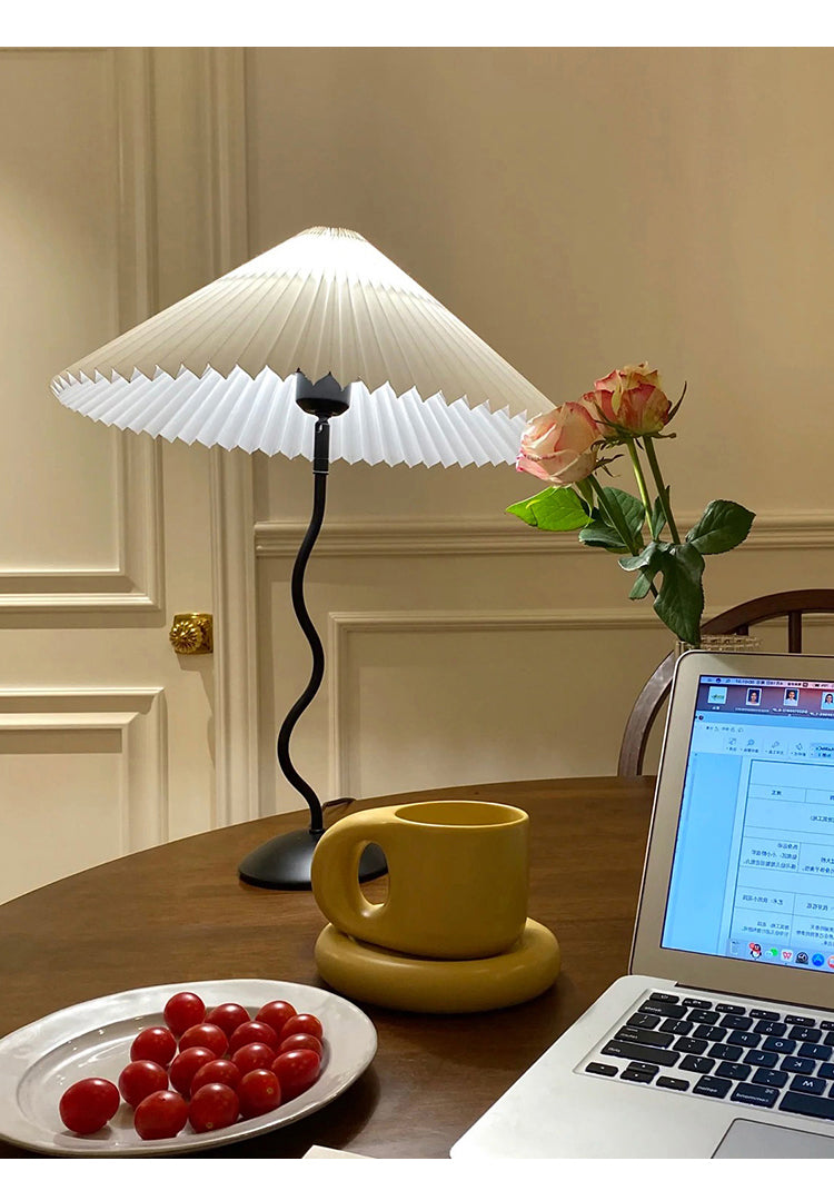 Vioro Fabric Table Lamp-Neutral Decor