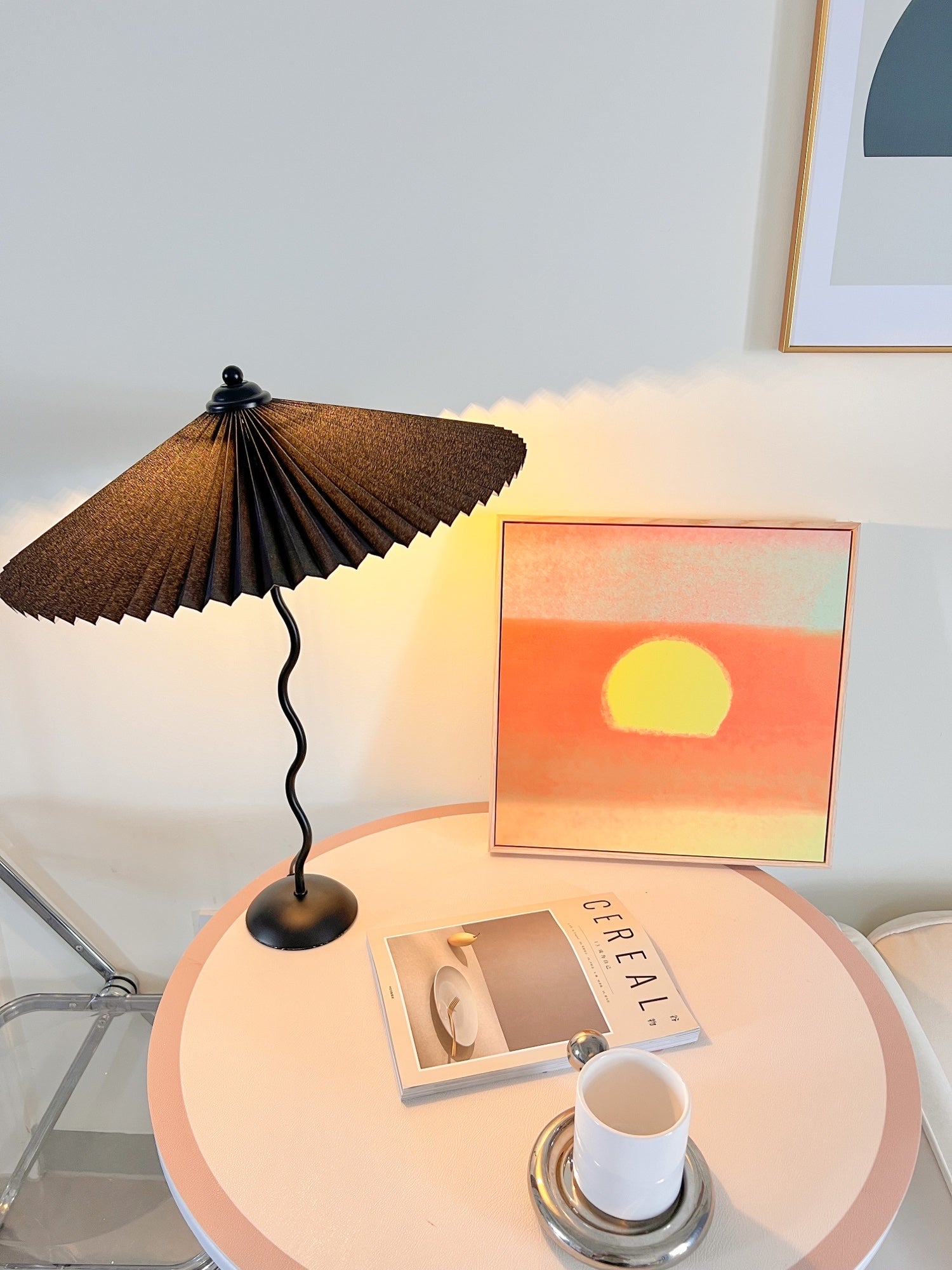 Vioro Fabric Table Lamp-Neutral Decor