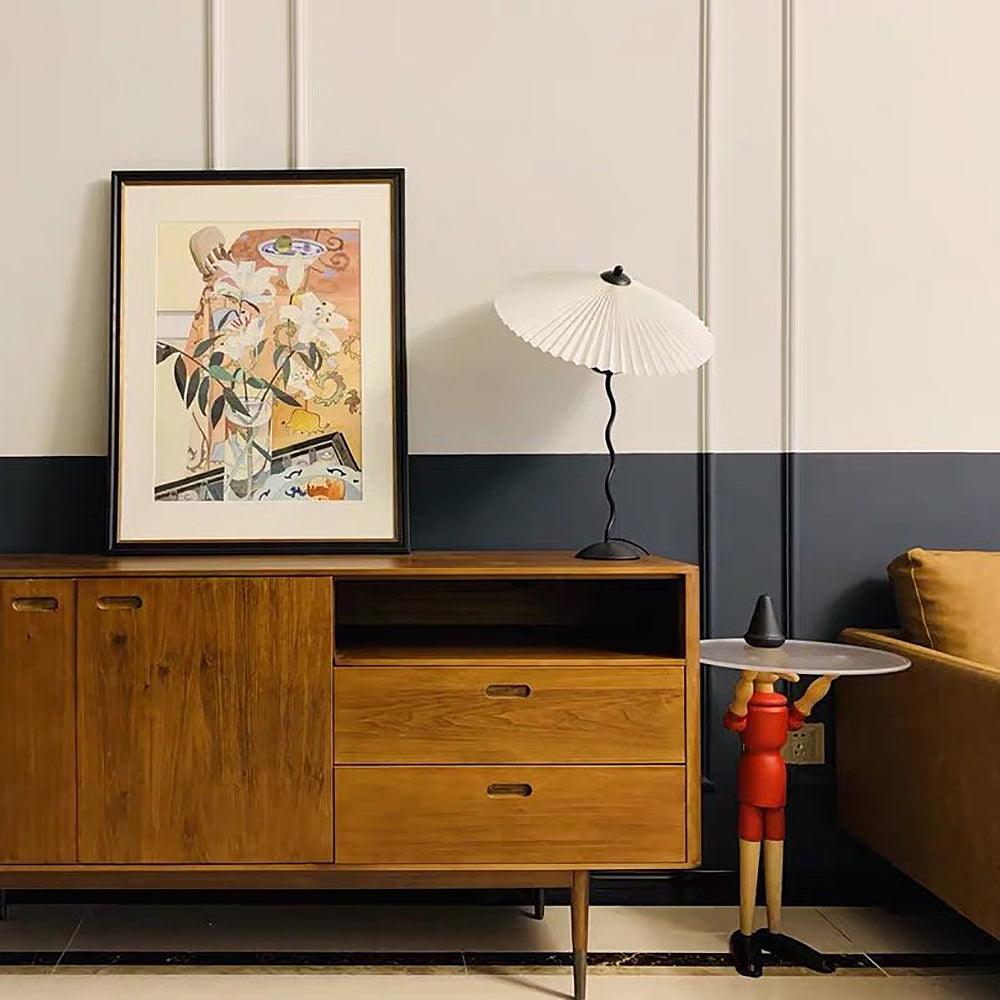Vioro Fabric Table Lamp-Neutral Decor
