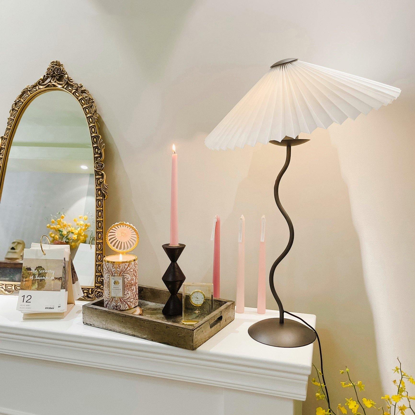 Vioro Fabric Table Lamp-Neutral Decor
