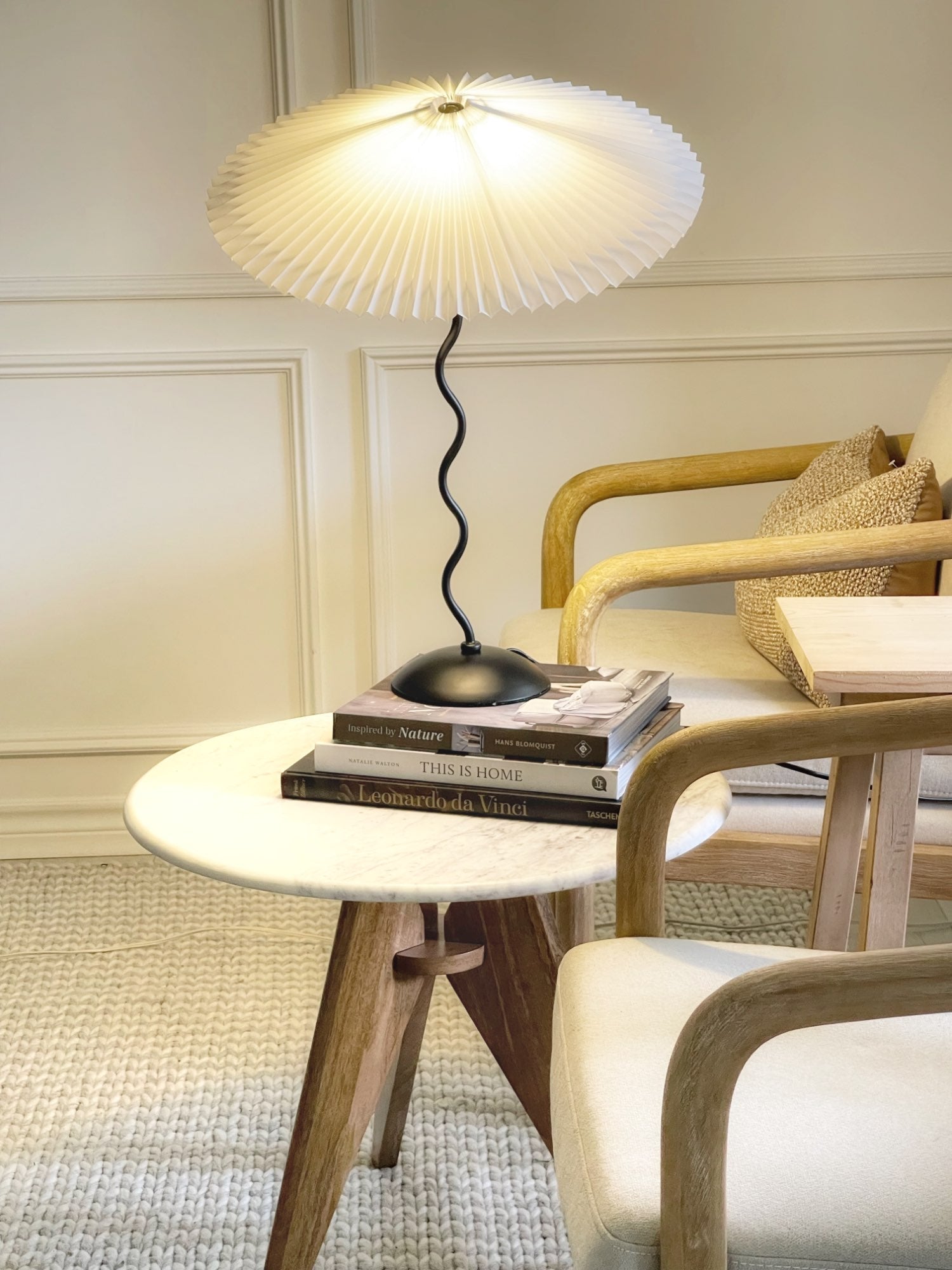 Vioro Fabric Table Lamp-Neutral Decor