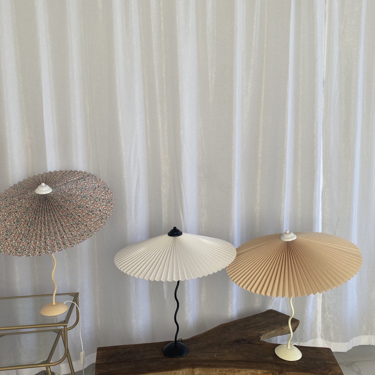 Vioro Fabric Table Lamp-Neutral Decor