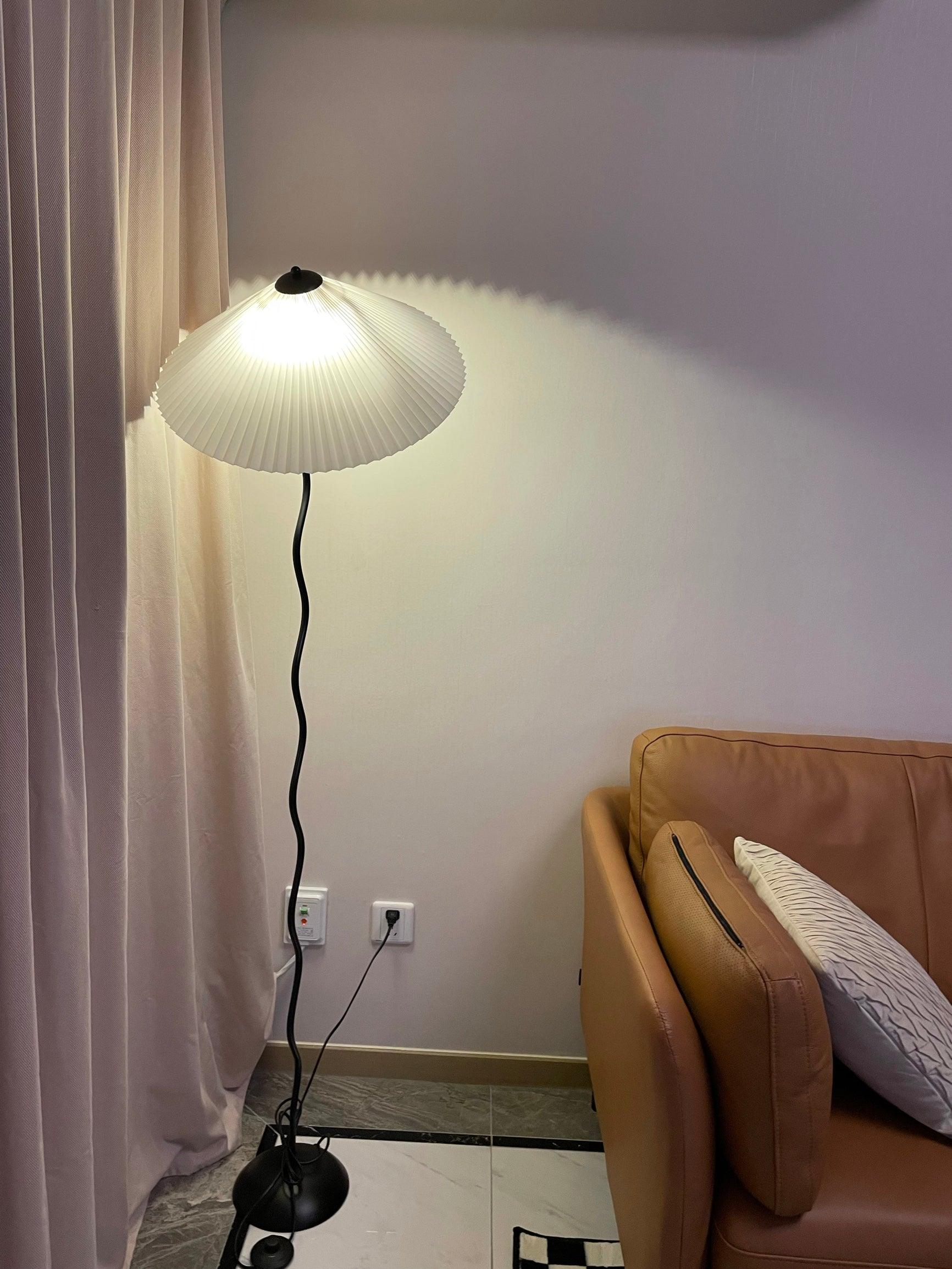 Lioraven Fabric Minimalist Floor Lamp-Neutral Decor