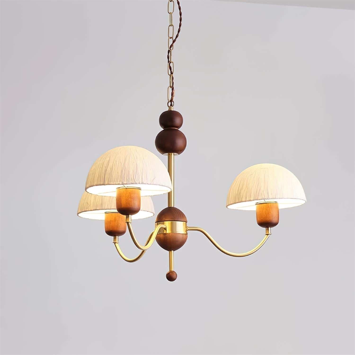 Core Chandelier Rice Paper Mid-Century-Neutral Decor