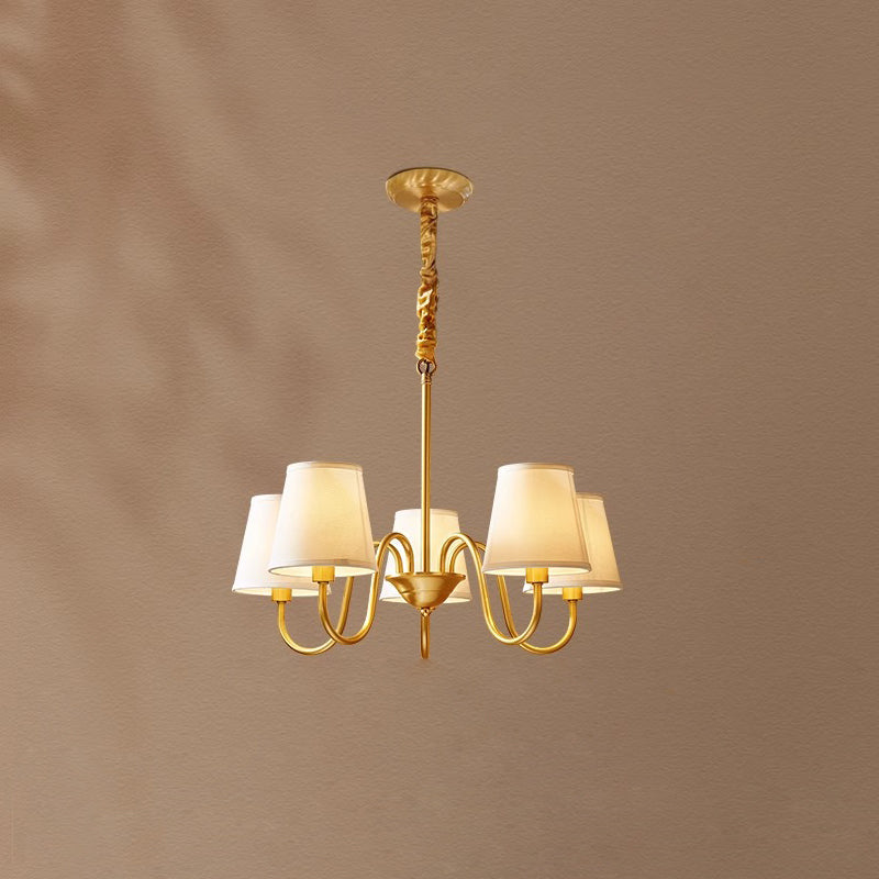 Dalen Traditional Stacey Fabric Chandelier-Neutral Decor