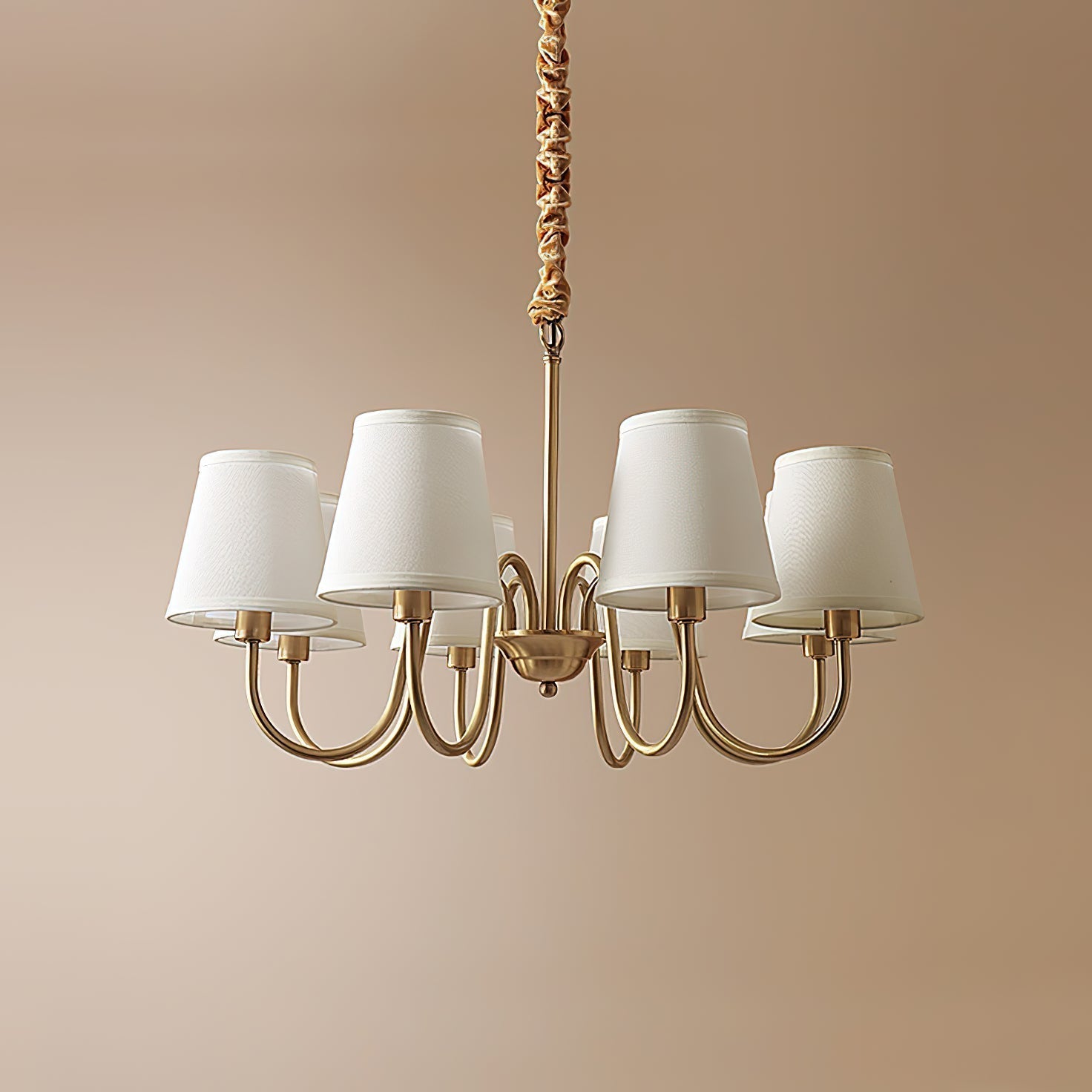 Dalen Traditional Stacey Fabric Chandelier-Neutral Decor